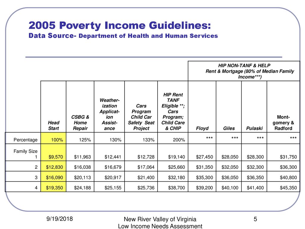 New River Valley of Virginia Low Needs Assessement ppt download