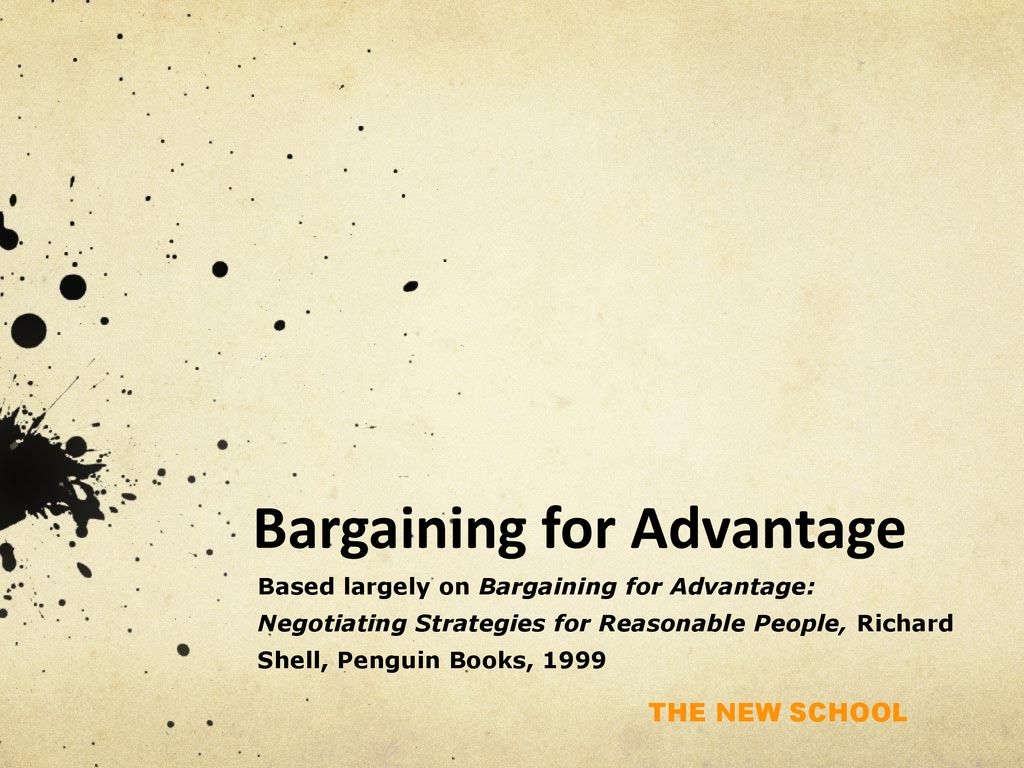 Advanced Negotiating Ppt Download