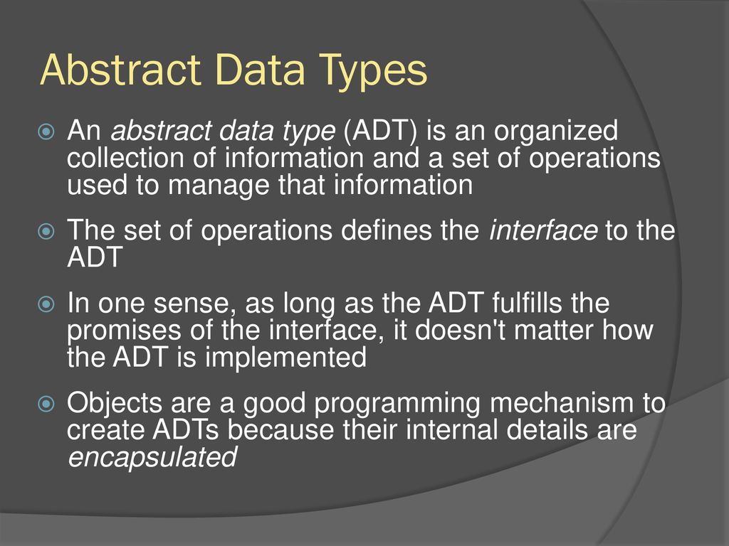 Data Structures And Database Applications Abstract Data Types