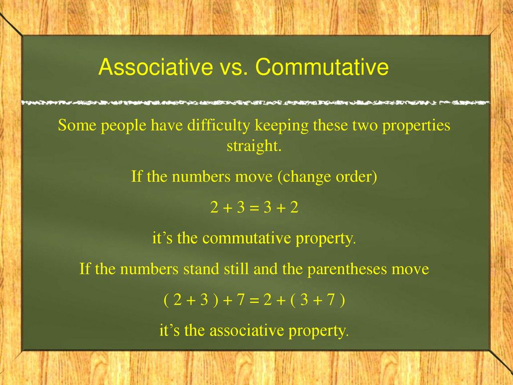 Commutative and associative properties ppt download