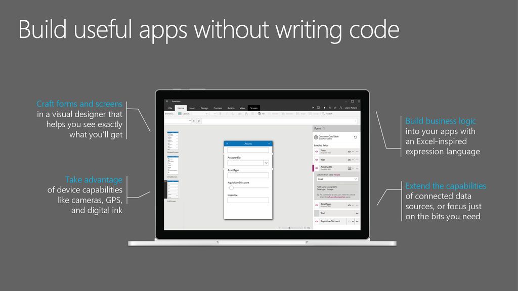 Build useful apps without writing code