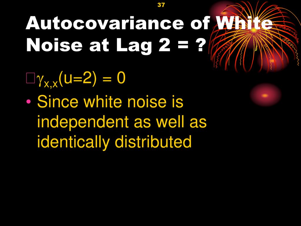 Autocovariance of White Noise at Lag 2 =