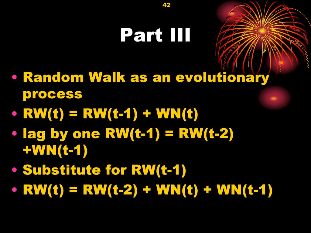 Part III Random Walk as an evolutionary process