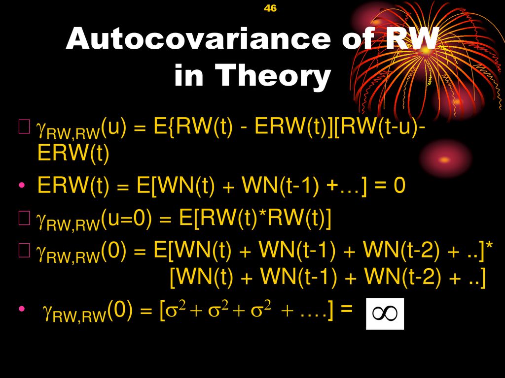 Autocovariance of RW in Theory