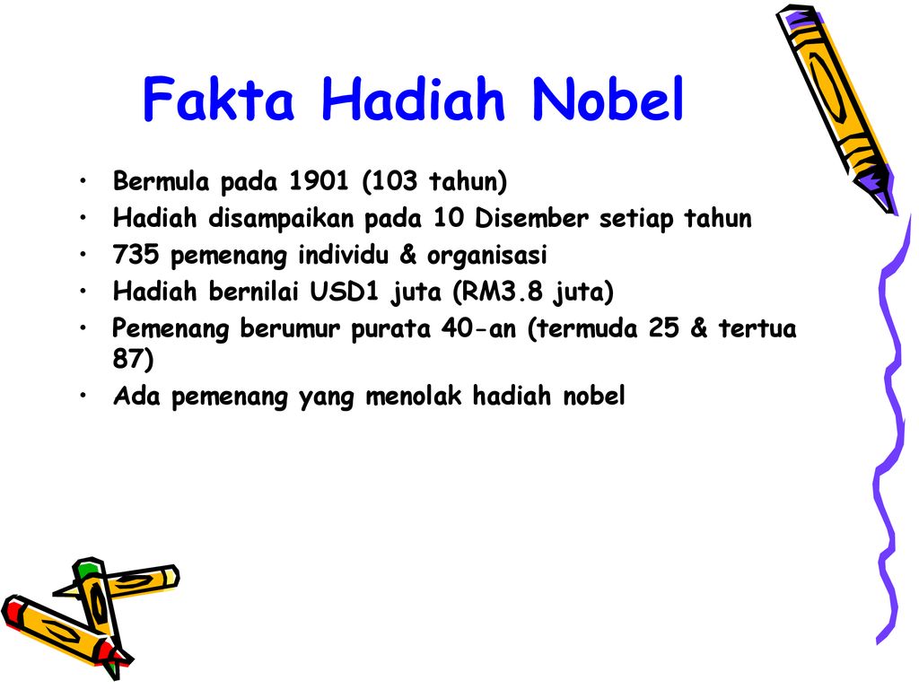 Hadiah Nobel & Kreativiti Sains - Ppt Download