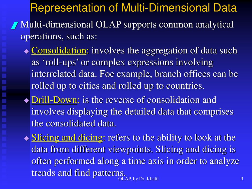 Representation of Multi-Dimensional Data