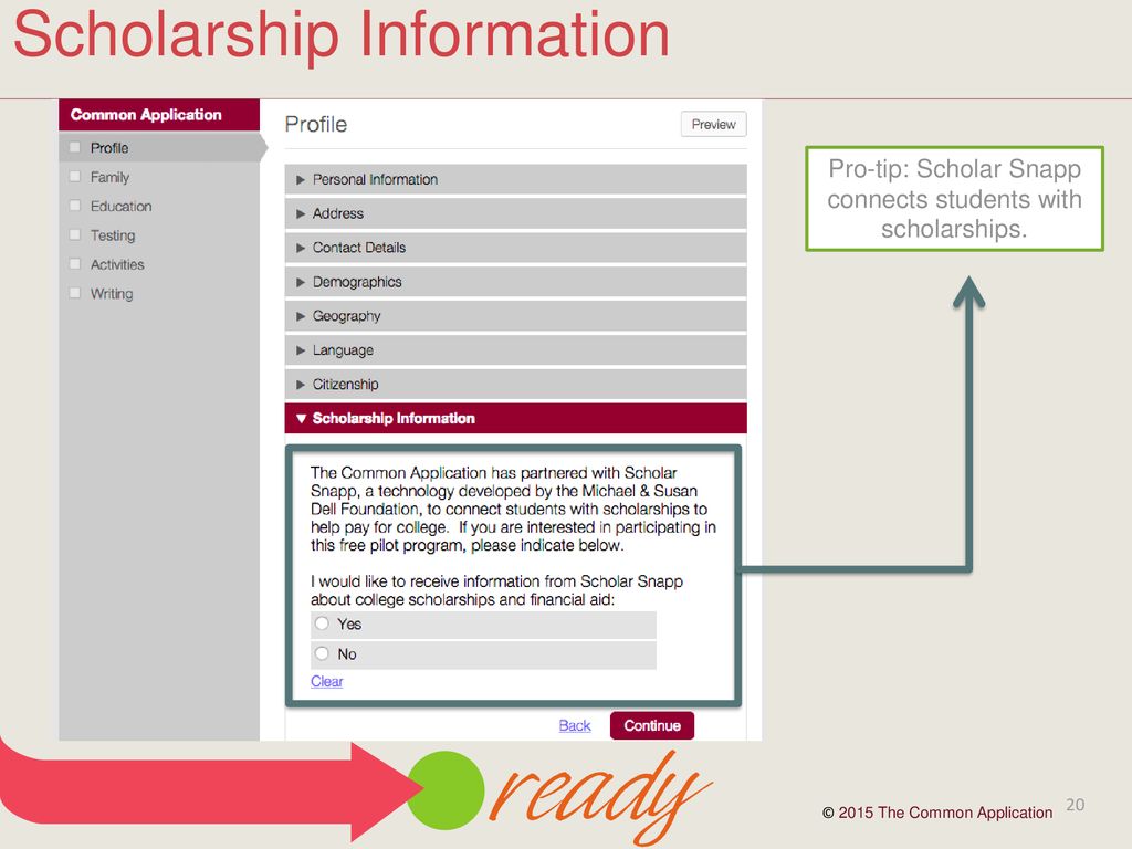 Commonapp.org #commonappready © 2015 The Common Application. - ppt download