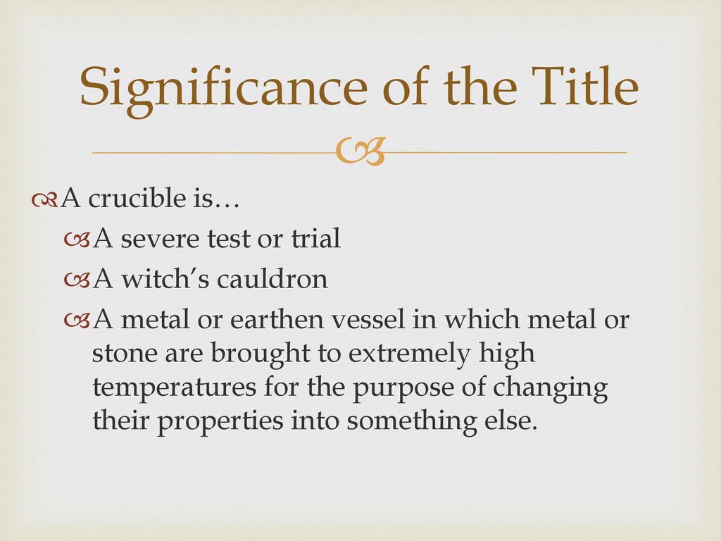 the crucible meaning