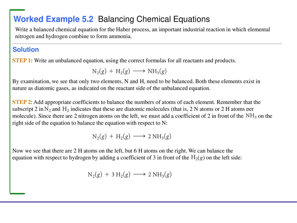 Worked Example 29.29 Balancing Chemical Reactions - ppt download