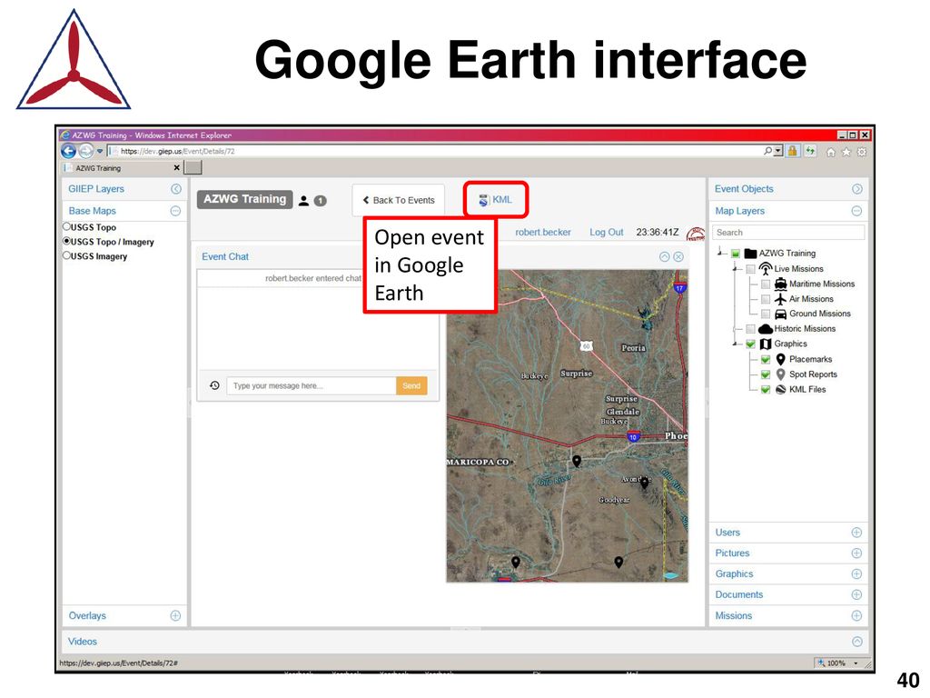 Google Earth interface