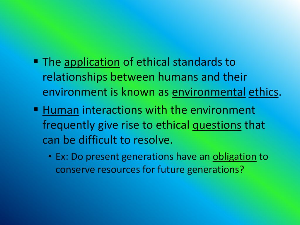 the relationship between humans and the environment