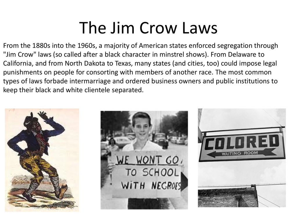 The Jim Crow Laws