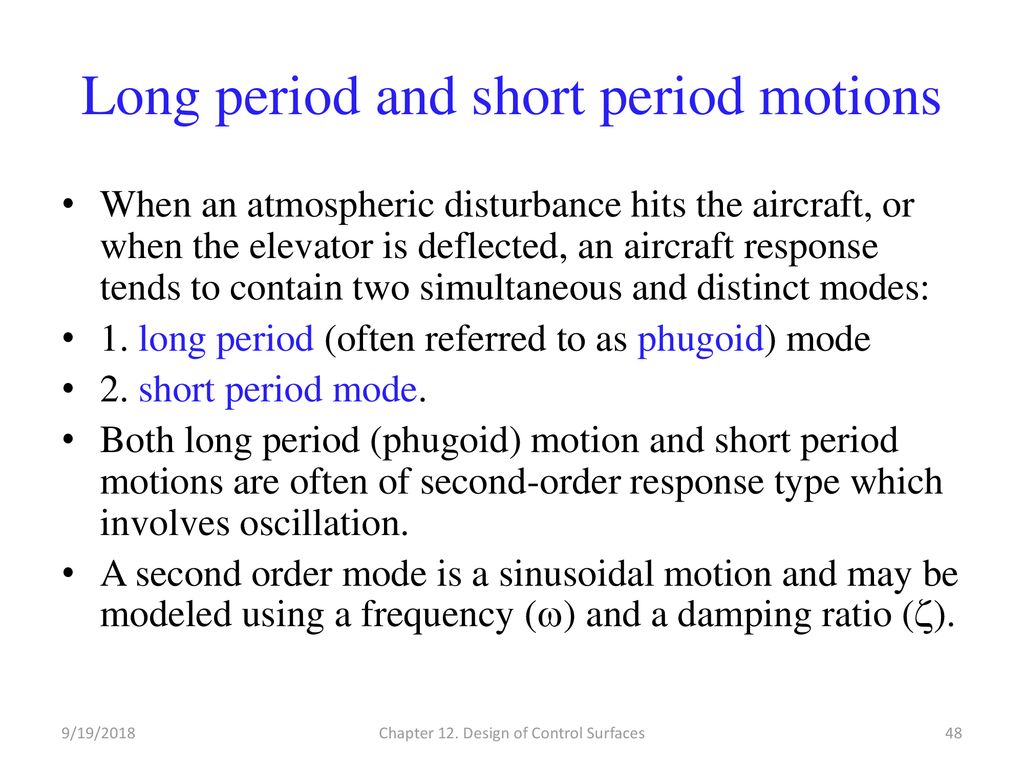 Short Period Oscillation Aircraft