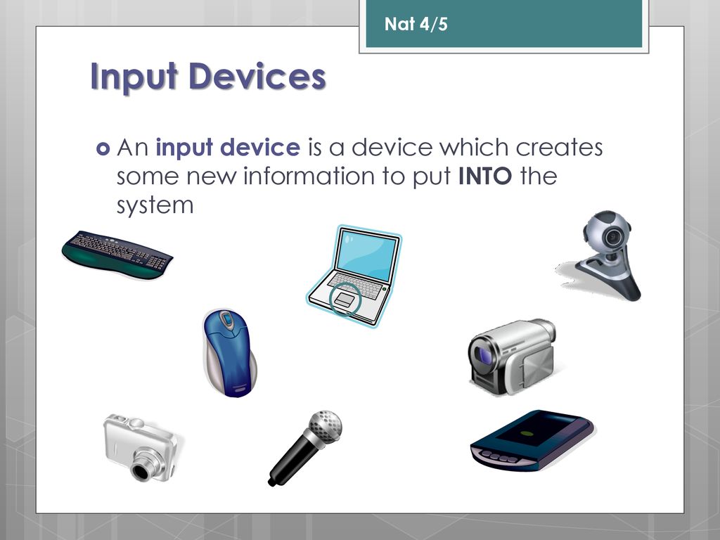 Nat 4/5 Computing Science Input, Output and Backing Storage - ppt download