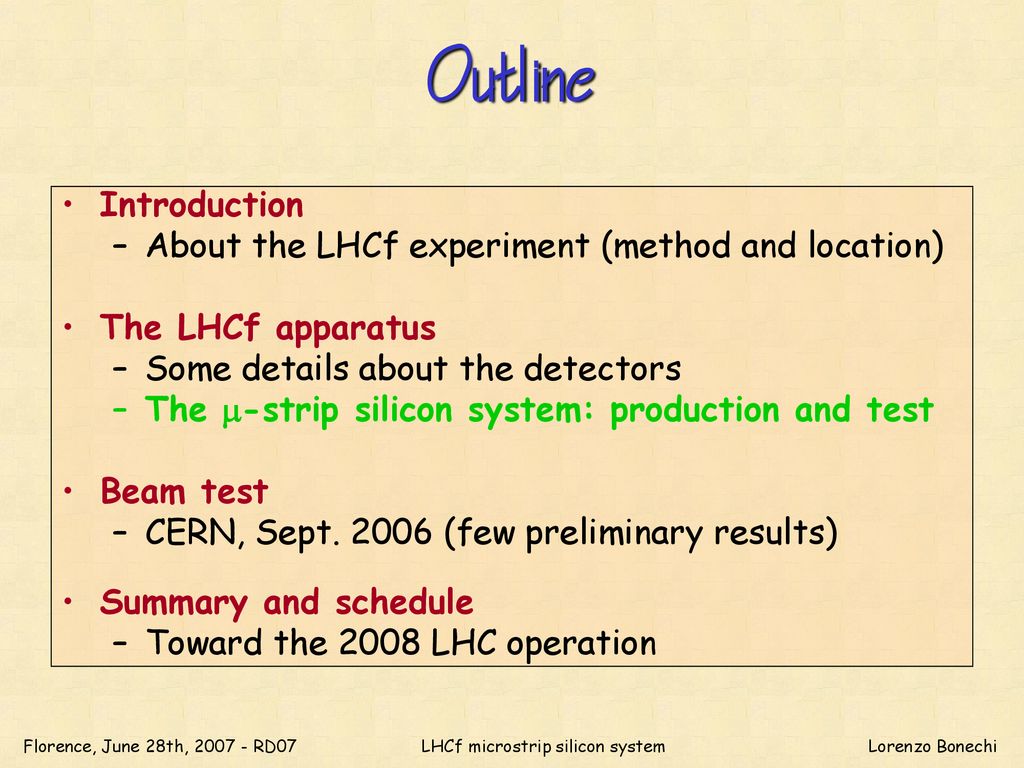 Production And Test Of The LHCf Microstrip Silicon System - Ppt Download