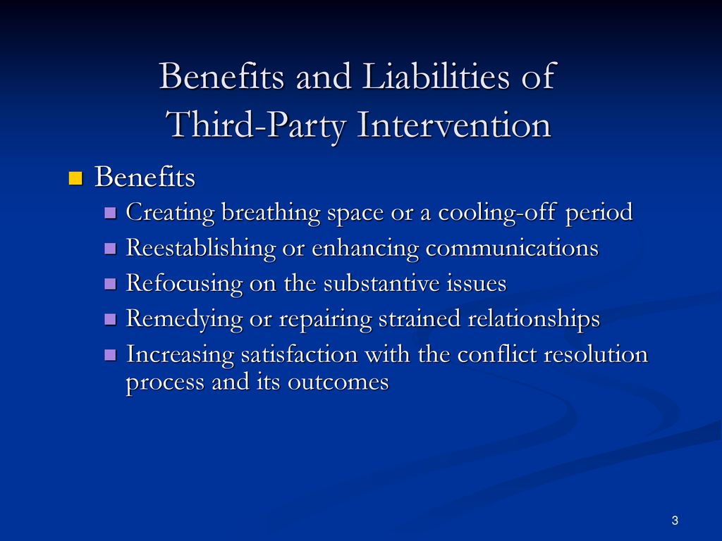 third party intervention in conflict resolution