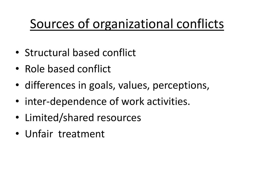 Organizational conflicts - ppt download