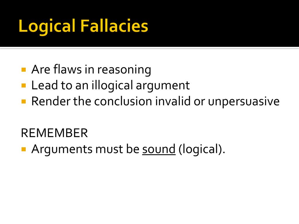 Identifying Valid and Invalid Arguments - ppt download