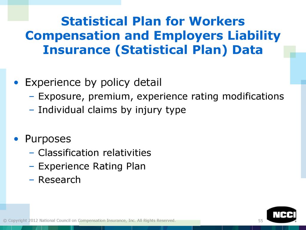 Statistical Plan for Workers Compensation and Employers Liability Insurance (Statistical Plan) Data