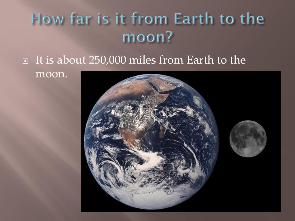 How far is it from Earth to the moon