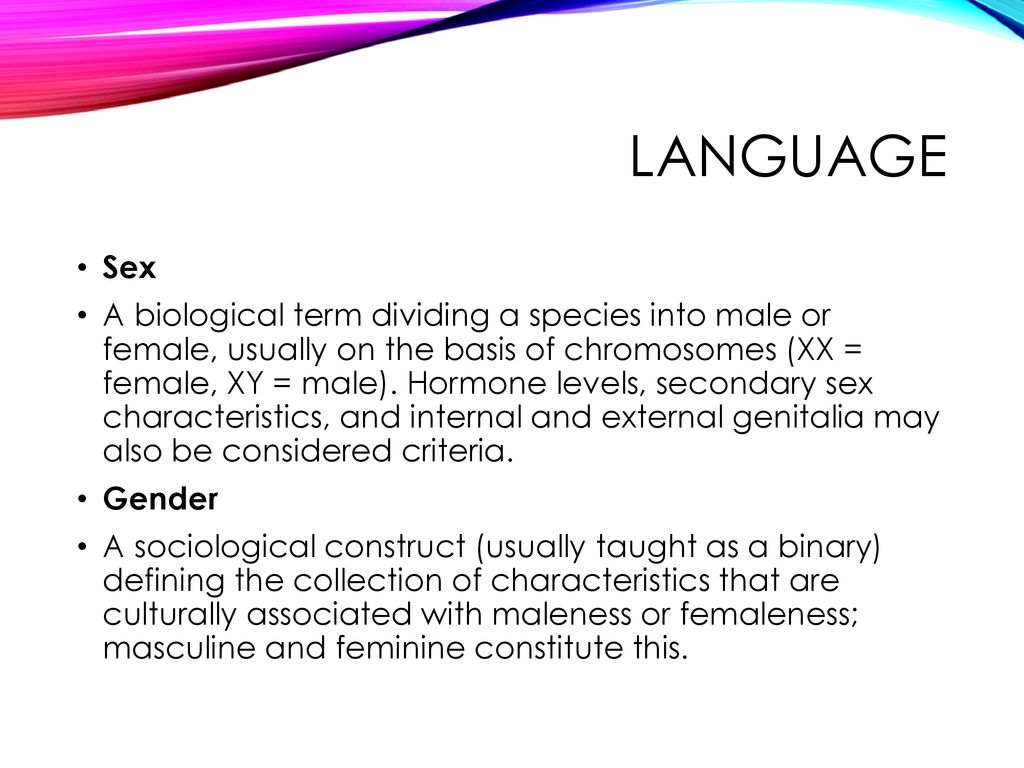 Language Sex.