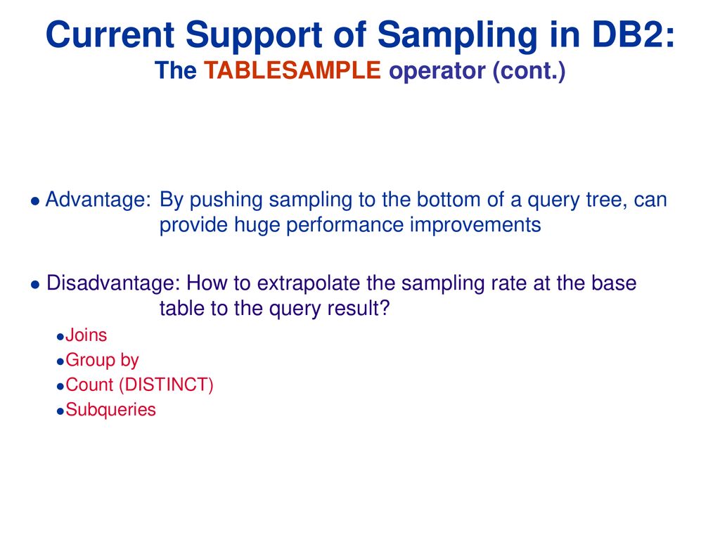 Query sampling in db2 ppt download