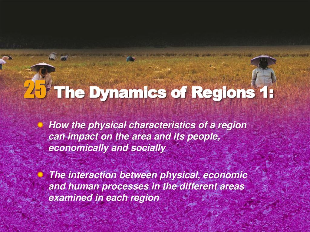 25 The Dynamics of Regions 1: