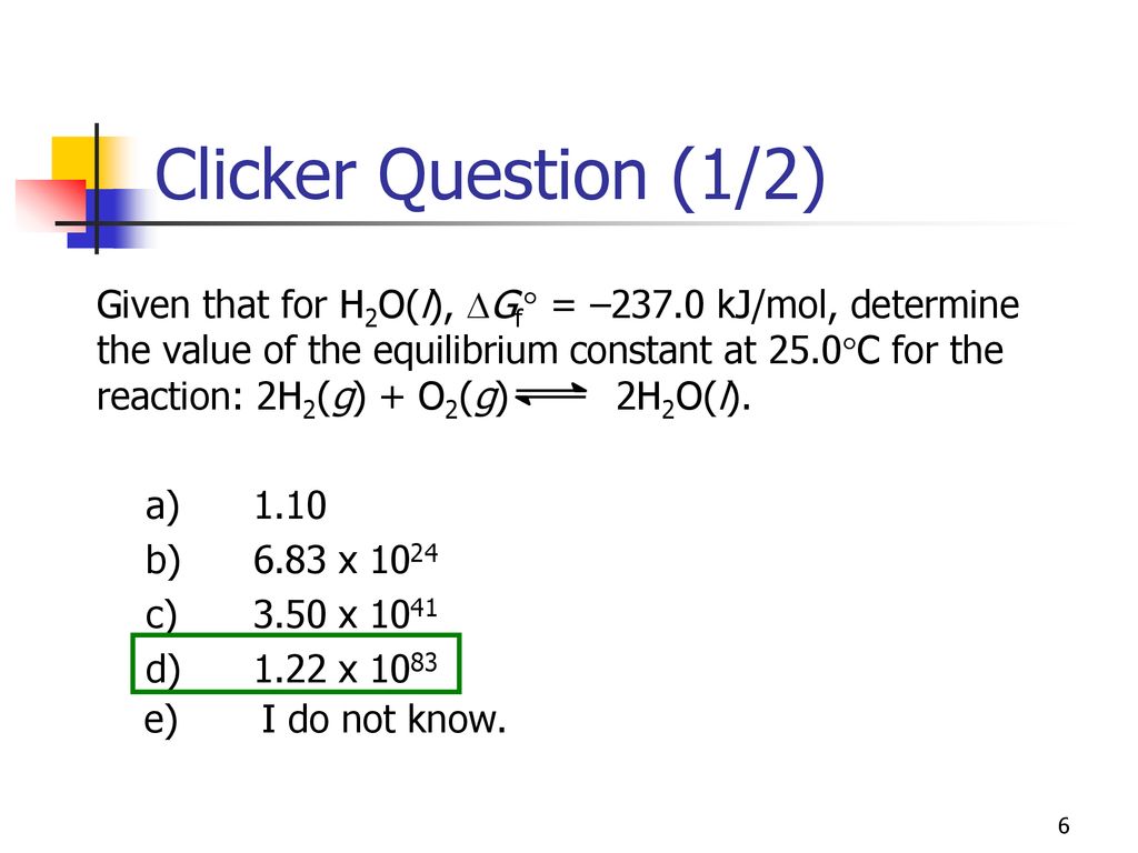 Clicker Question (1/2)