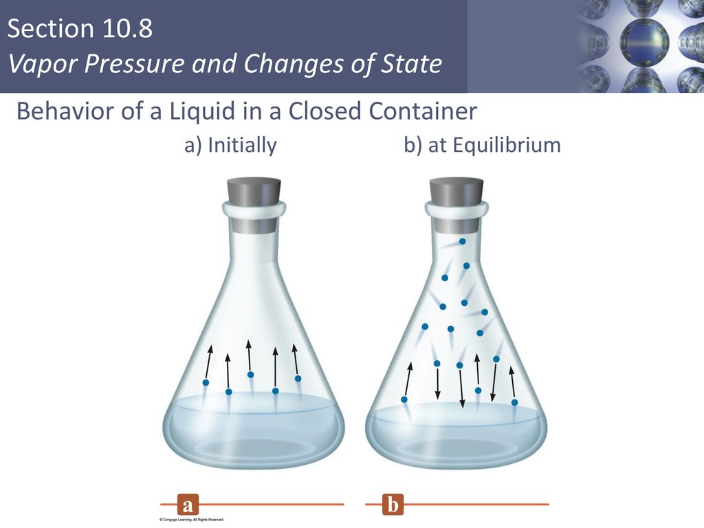 Behavior of a Liquid in a Closed Container a) Initially b) at Equilibrium -  ppt download