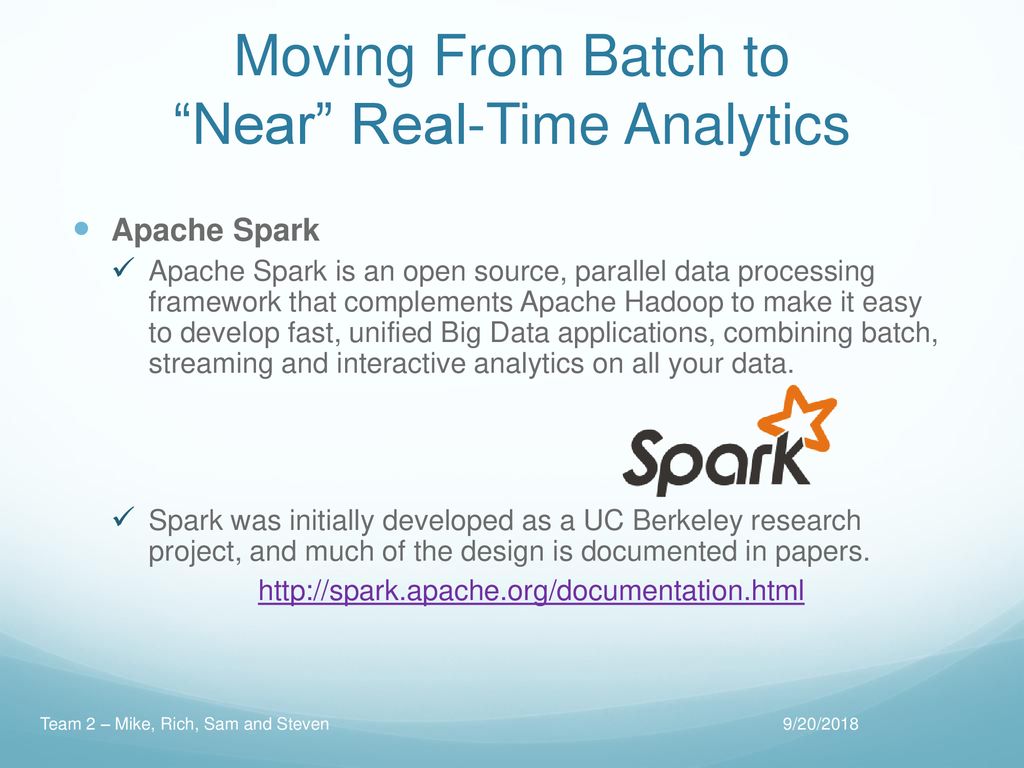 Moving From Batch to Near Real-Time Analytics