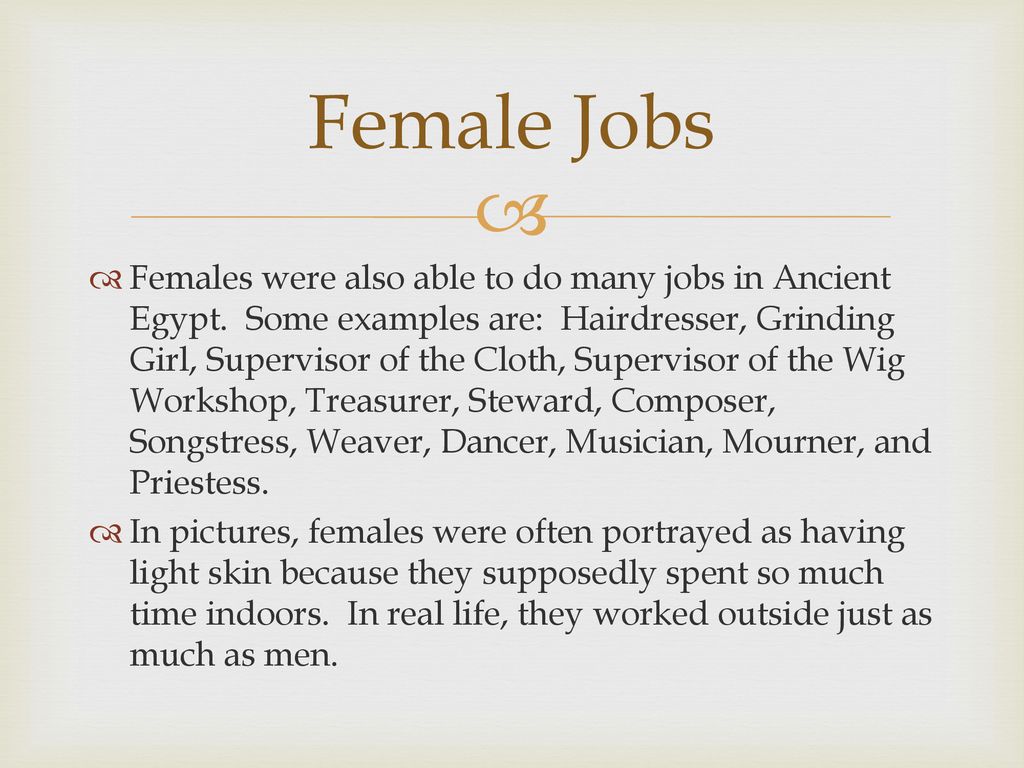 Female Jobs