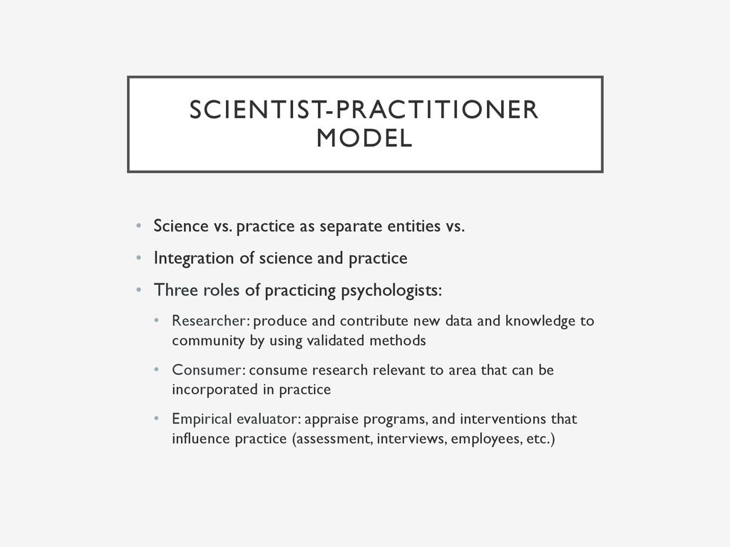 Psychology Scientist-practitioner Model