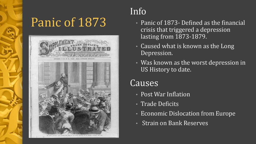 Economic cycles the panics of 1873 and ppt download
