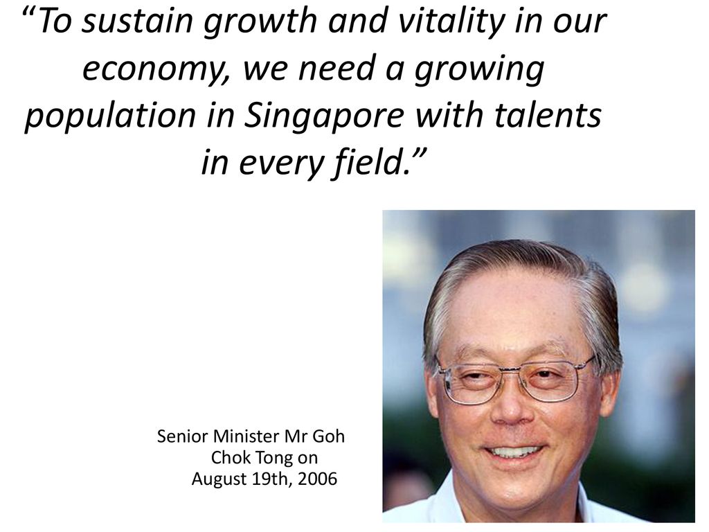 Senior Minister Mr Goh Chok Tong on August 19th, 2006
