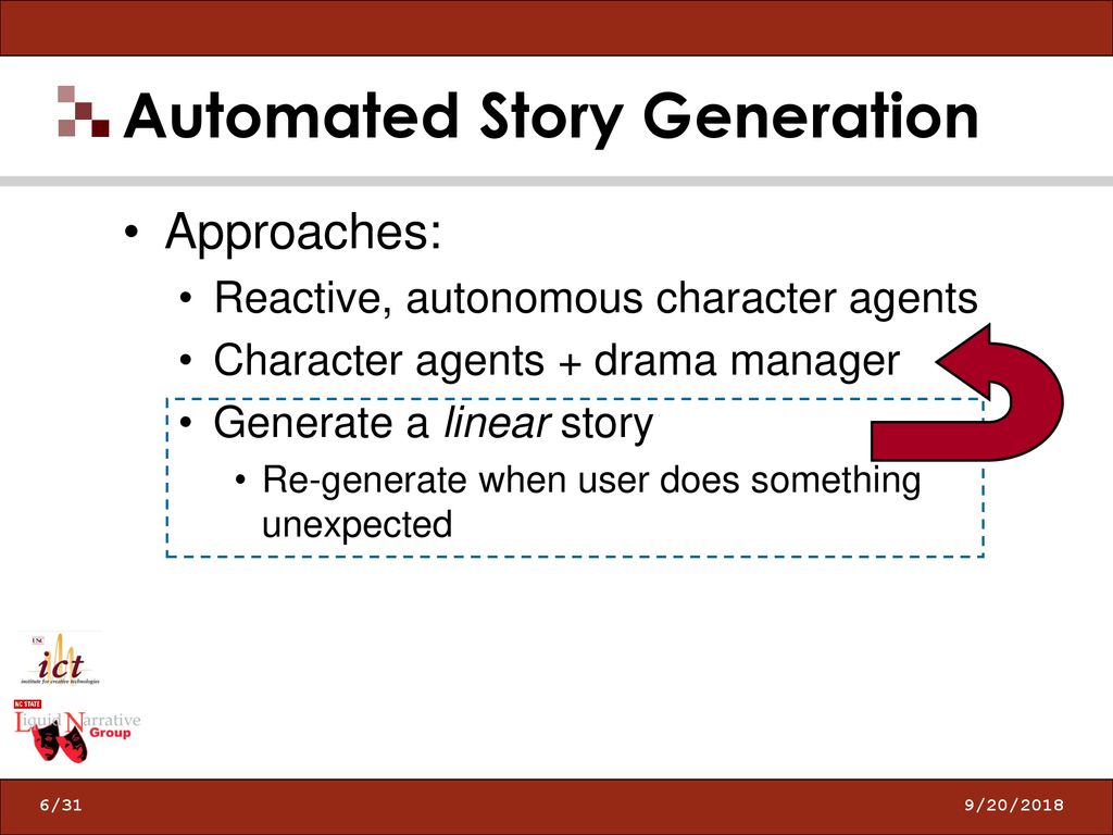 Automated Story Generation: Balancing and Character - ppt download