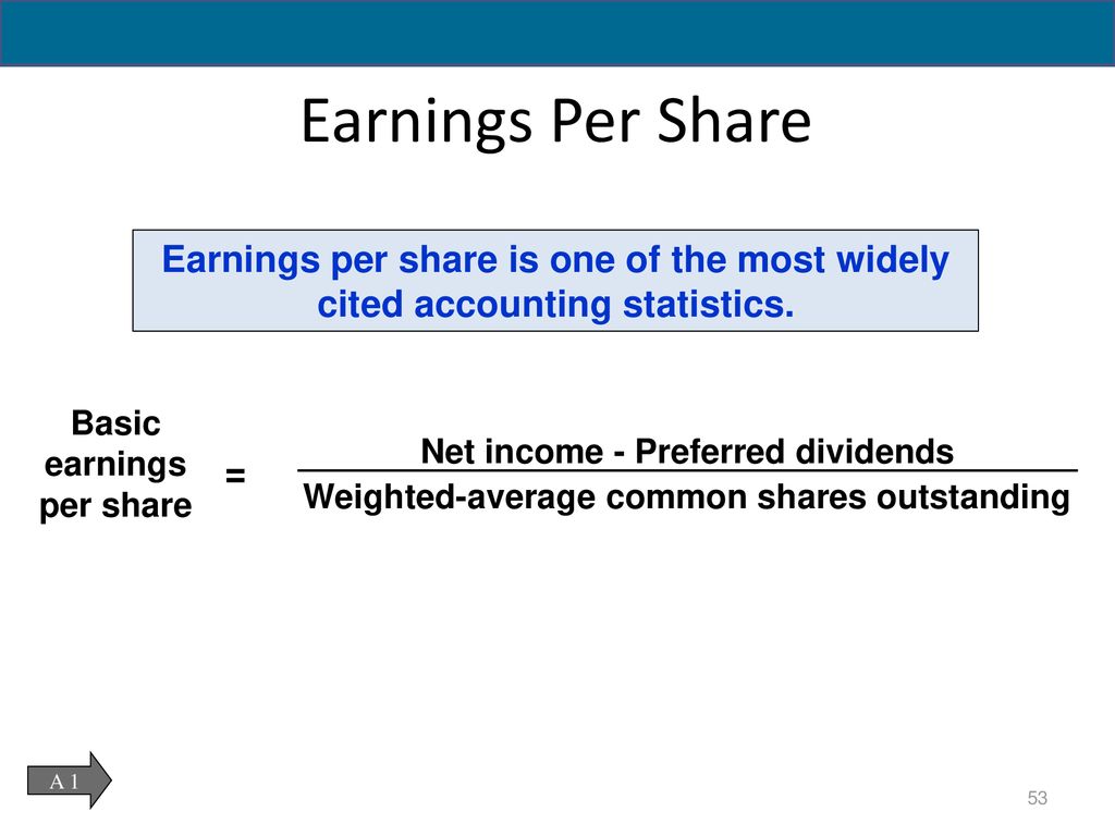 Earnings Per Share Earnings per share is one of the most widely cited accounting statistics. Basic earnings.