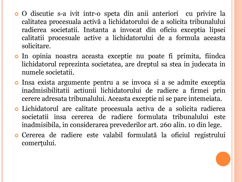 Lichidarea societăților cu datorii sub valoarea prag de insolventa - ppt  download