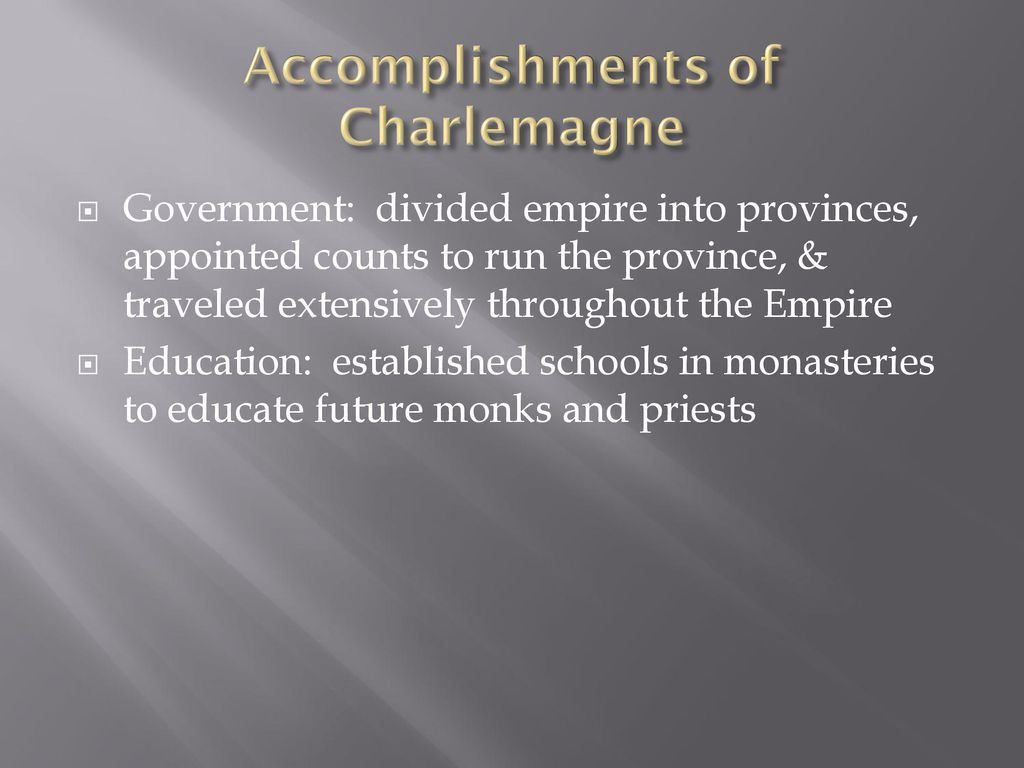 Accomplishments of Charlemagne