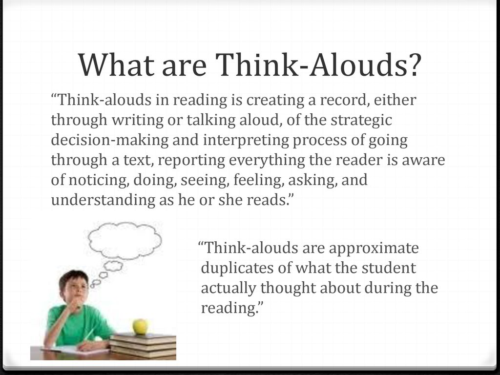 thinking aloud definition in education