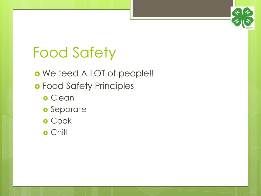 4 H Food Booth Food Safety Training Youth Adults And Volunteers Ppt food-safety-pictures