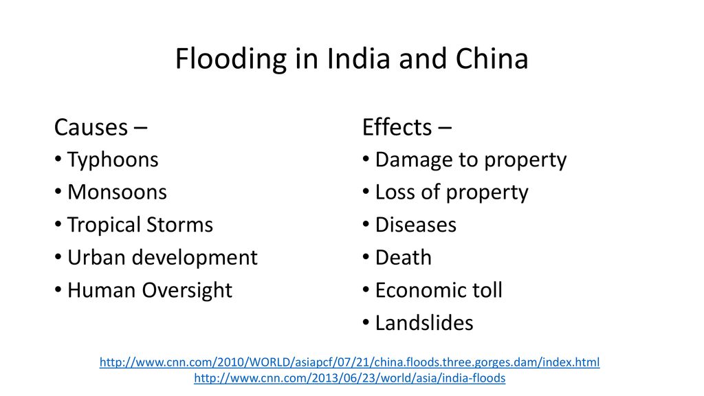 Flooding in India and China