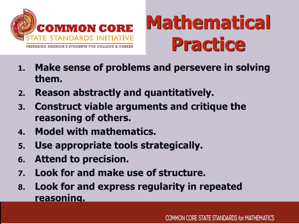 Transitioning to the Common Core State Standards – Mathematics - ppt ...