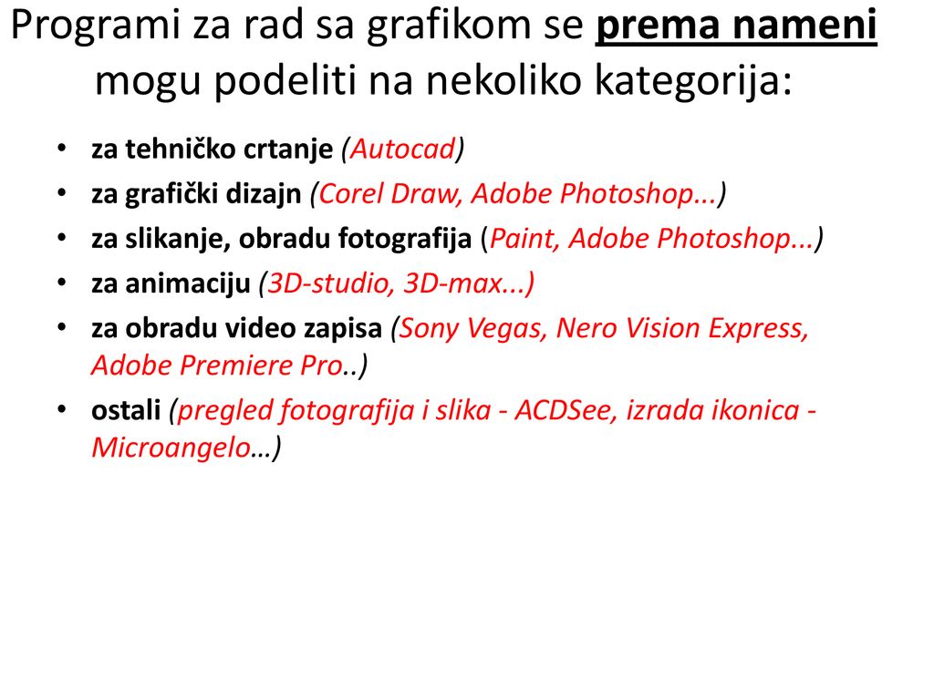 Racunarska Grafika I Multimedija Ppt Download