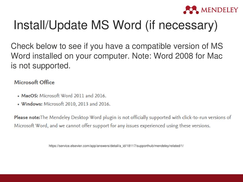 mendeley for office 2016 mac