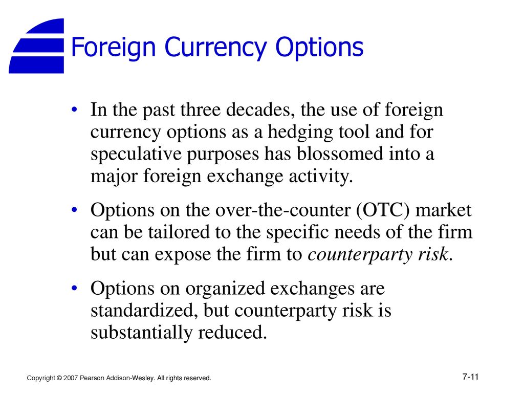 Foreign currency options use Foreign currency options use