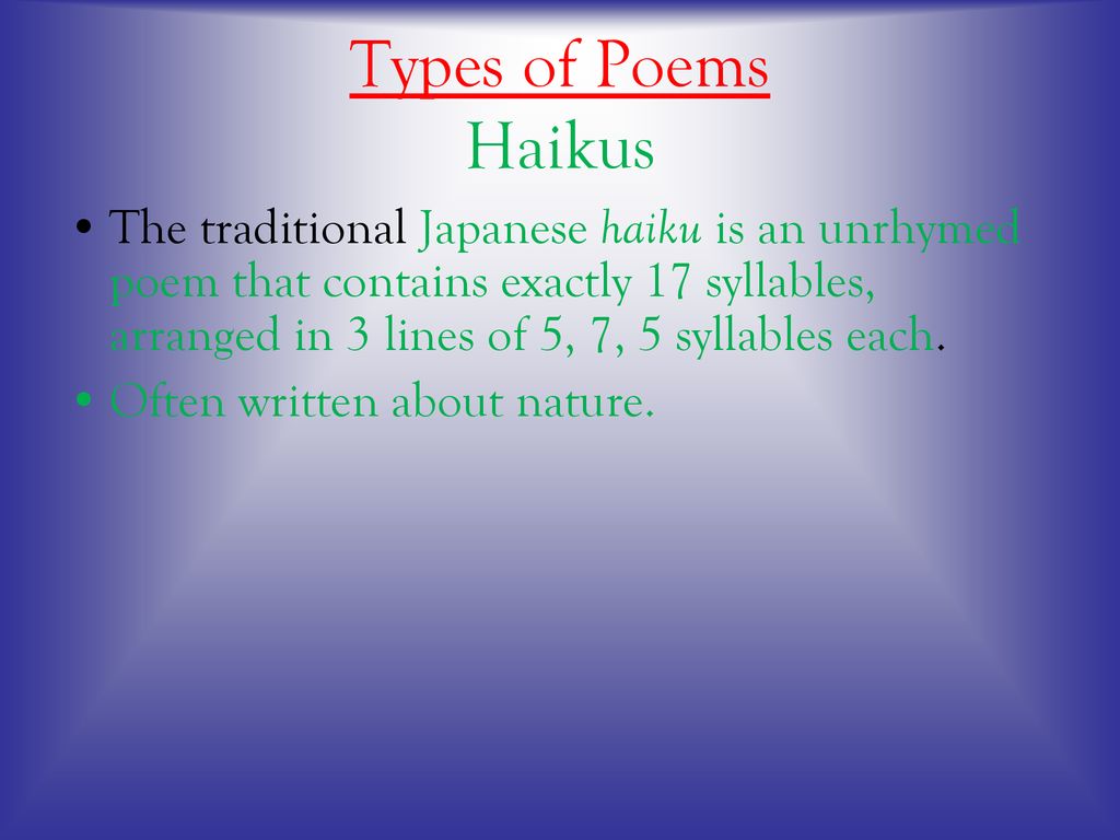 Elements of Poetry ppt download