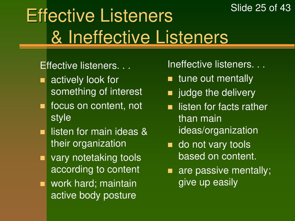 Active Listening and Effective Notetaking ppt download