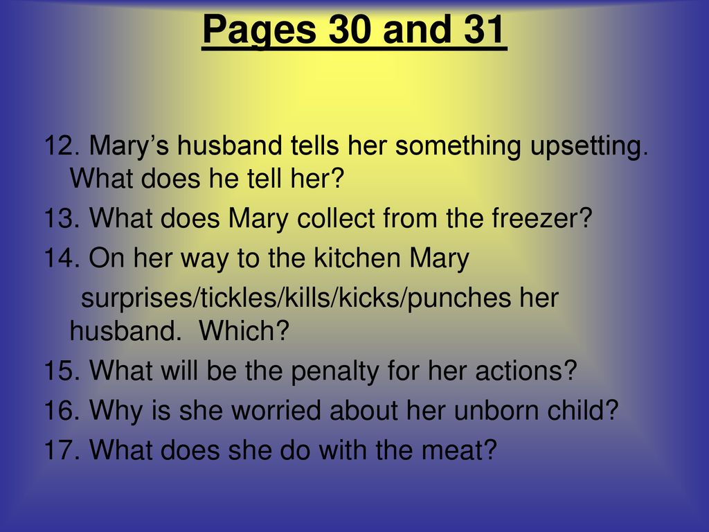 Lamb to the Slaughter Quiz ppt download