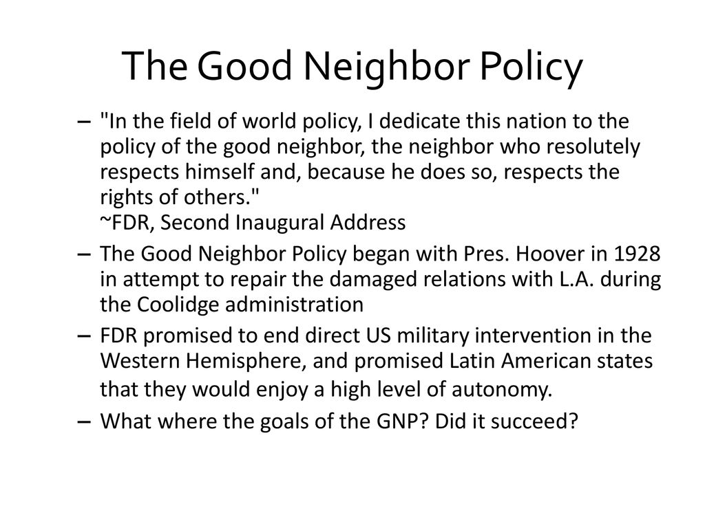 good neighbor definition