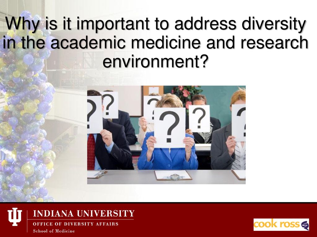 Why is it important to address diversity in the academic medicine and research environment